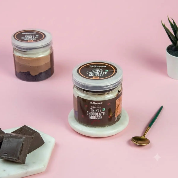 Eggless Triple Chocolate Mousse